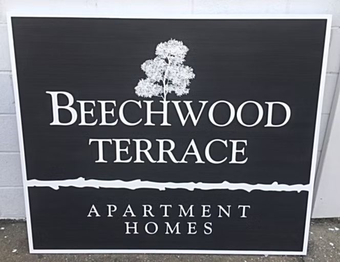 Beechwood Terrace apartment homes identification sign