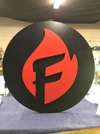 Custom dimensional business sign project 49