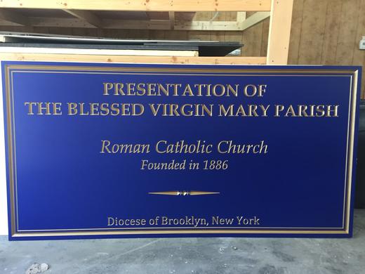 Church commemorative plaque