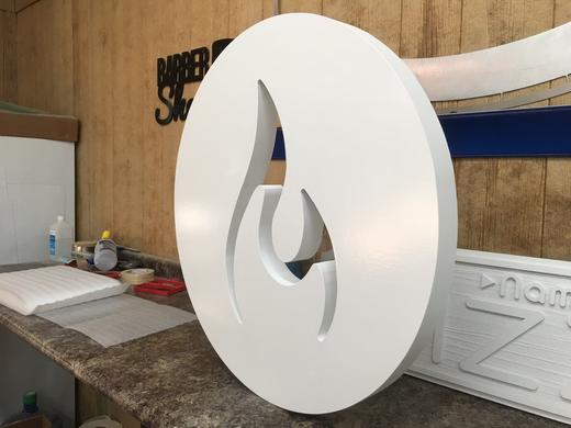 Custom dimensional business sign project 76